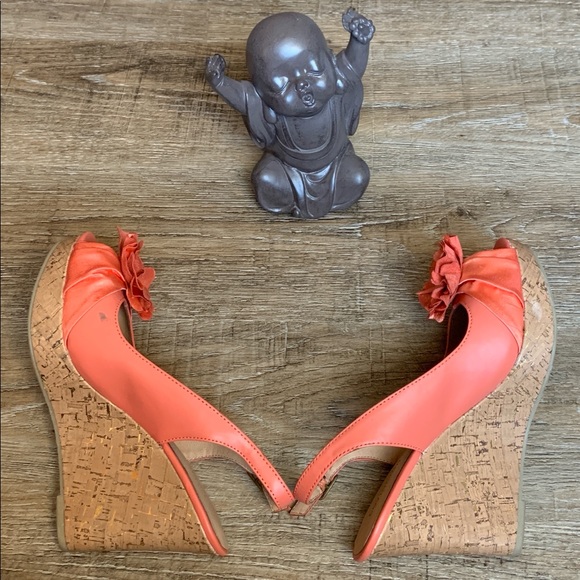 Covington Cork platform Floral Sandals Size 8.5 - Picture 5 of 8